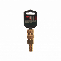 Быстроразъем RF-BSE1-5SH пневматический с клапаном "елочка" 12мм (в пластиковом держателе) ROCK FORC